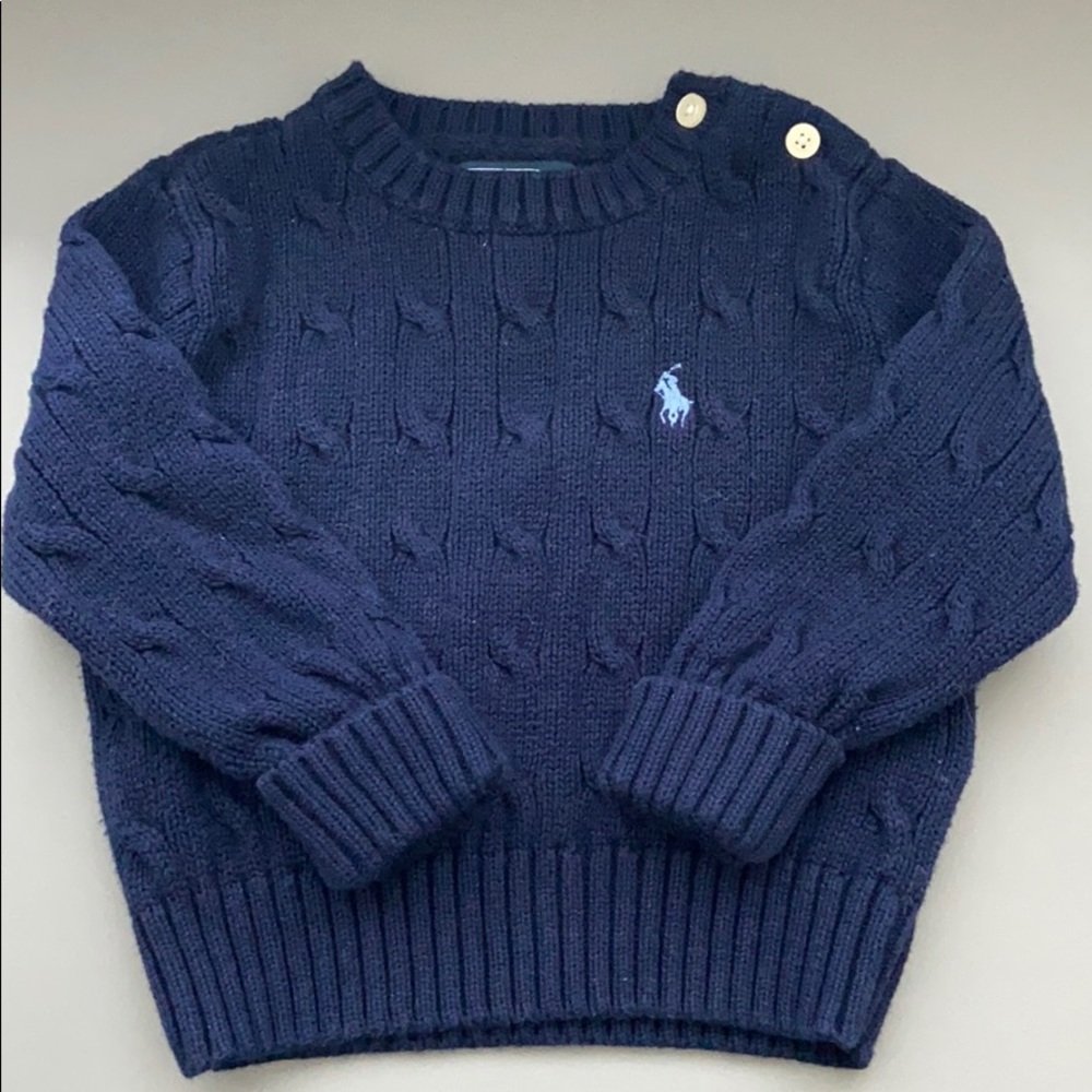 Ralph Lauren cable-knit cotton sweater size 12M